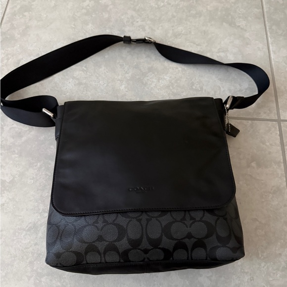 Coach F54771 Signature Charles Messenger ToteMahogany Crossbody Bag